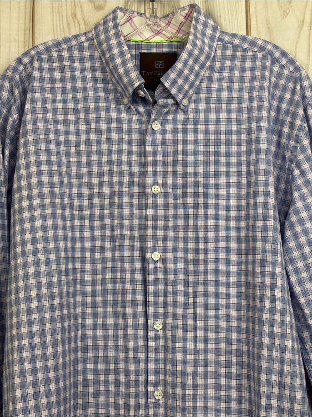 Tattersall London Mens Dress Shirt Preppy Professional Office Wear Gingham 17 - Picture 2 of 15